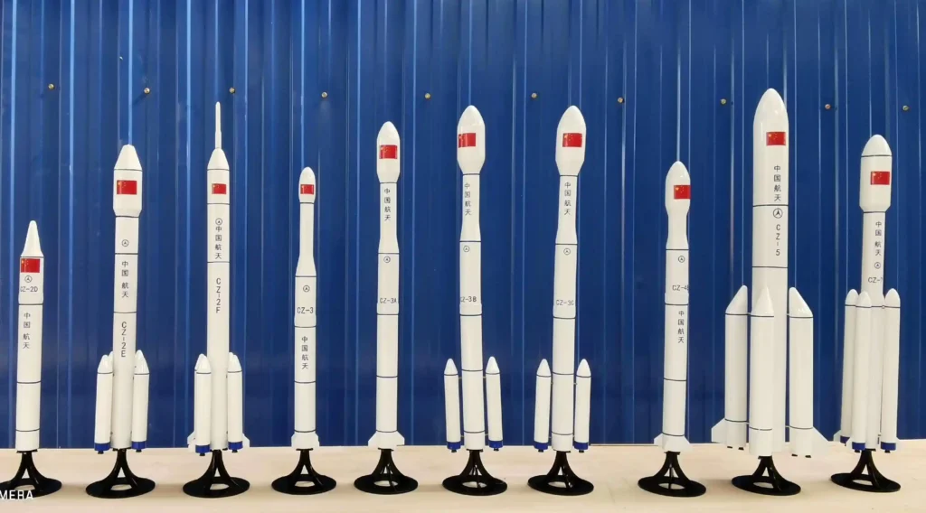 Custom scale model of rocket prototypes for museum exhibition display