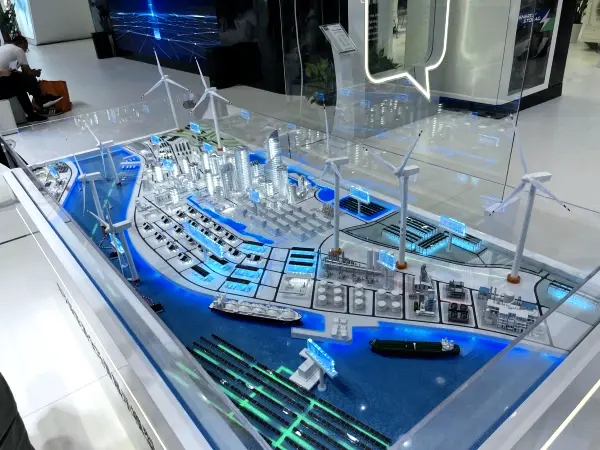 Energy power industrial equipment sand table model, wind power station scale model