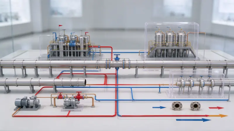 Oil and gas pipeline transmission petrochemical scale models for exhibition display