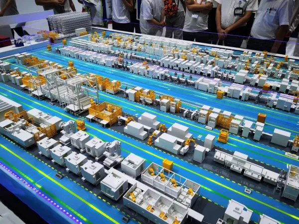 Automated production line logistics sand table, custom industrial equipment scale models